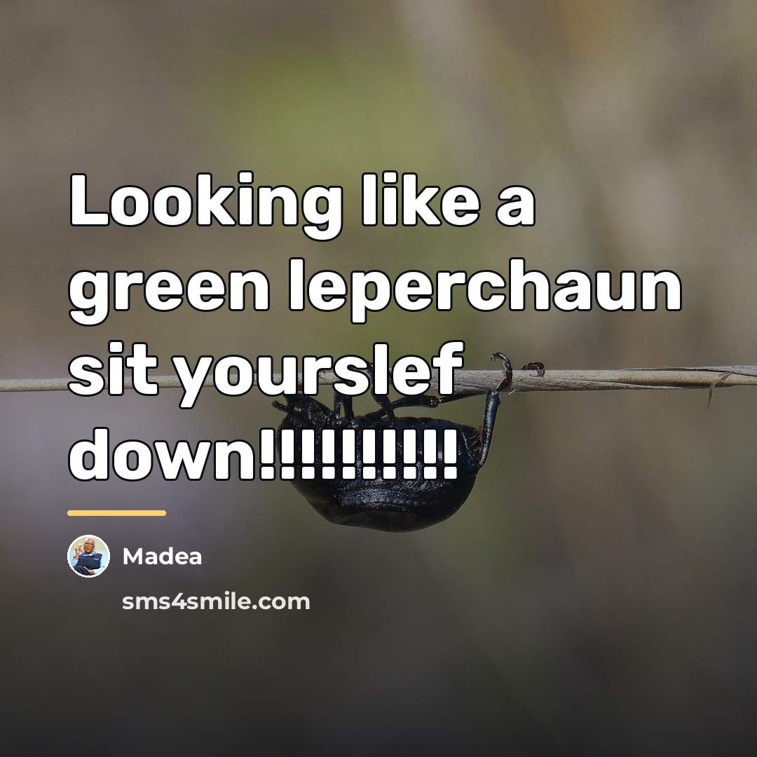 “Looking like a green leperchaun sit yourslef down!!!!!!!!!!…” quote by Madea