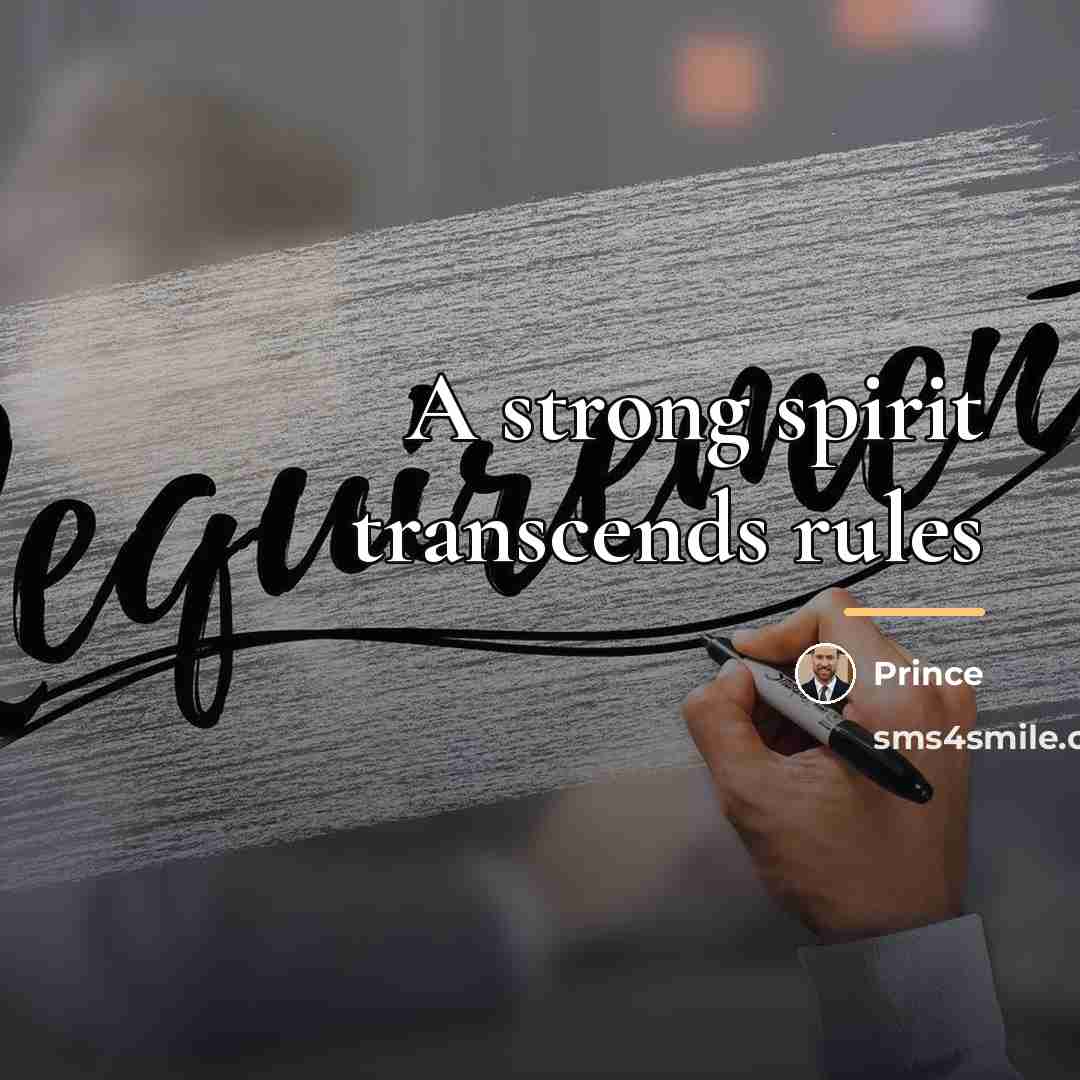 “A strong spirit transcends rules…” quote by Prince