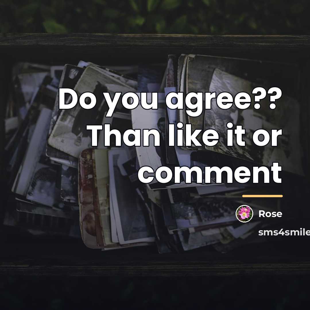 “Do you agree?? Than like it or comment…” quote by Rose