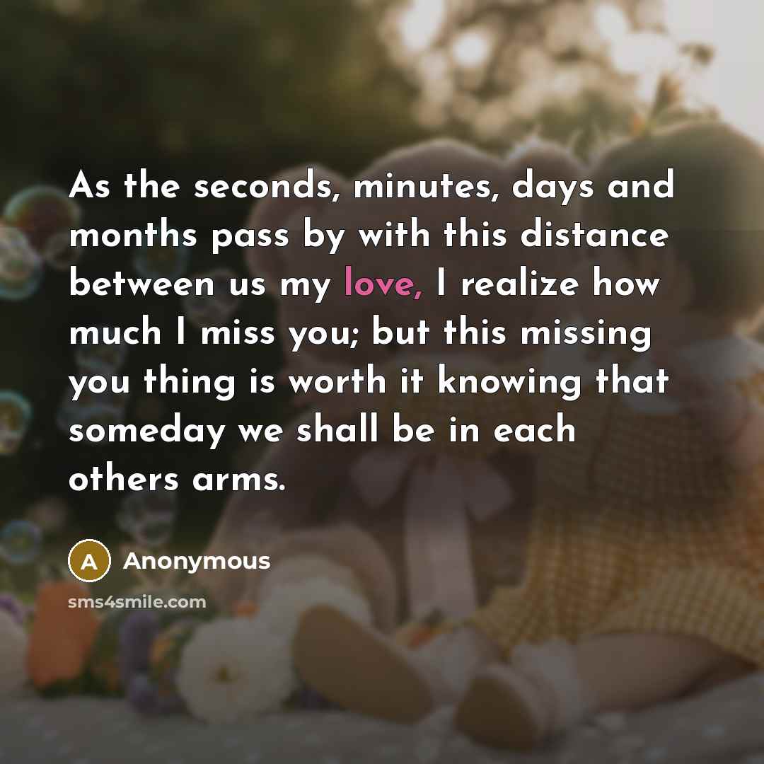 “As the seconds, minutes, days and months pass by with…” quote by Anonymous