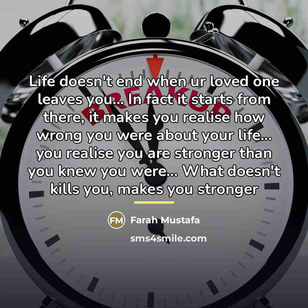 “Life doesn't end when ur loved one leaves you... In…” quote by Farah Mustafa