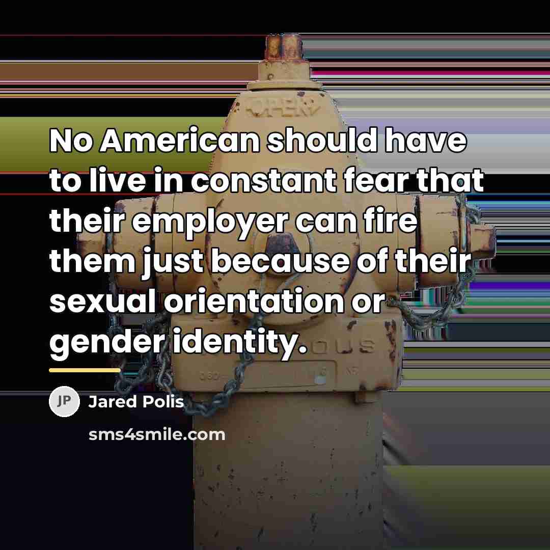 “No American should have to live in constant fear that…” quote by Jared Polis