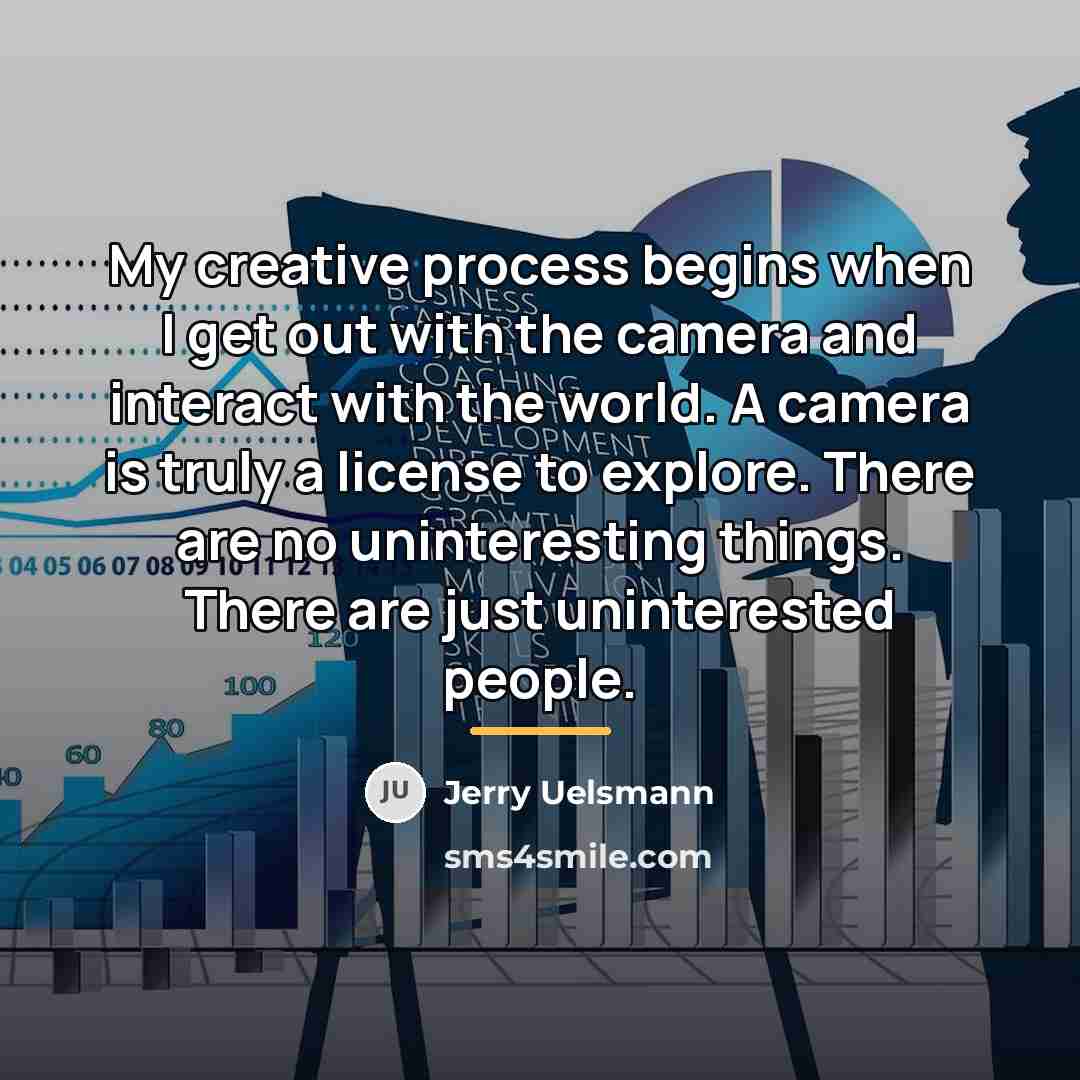 “My creative process begins when I get out with the…” quote by Jerry Uelsmann