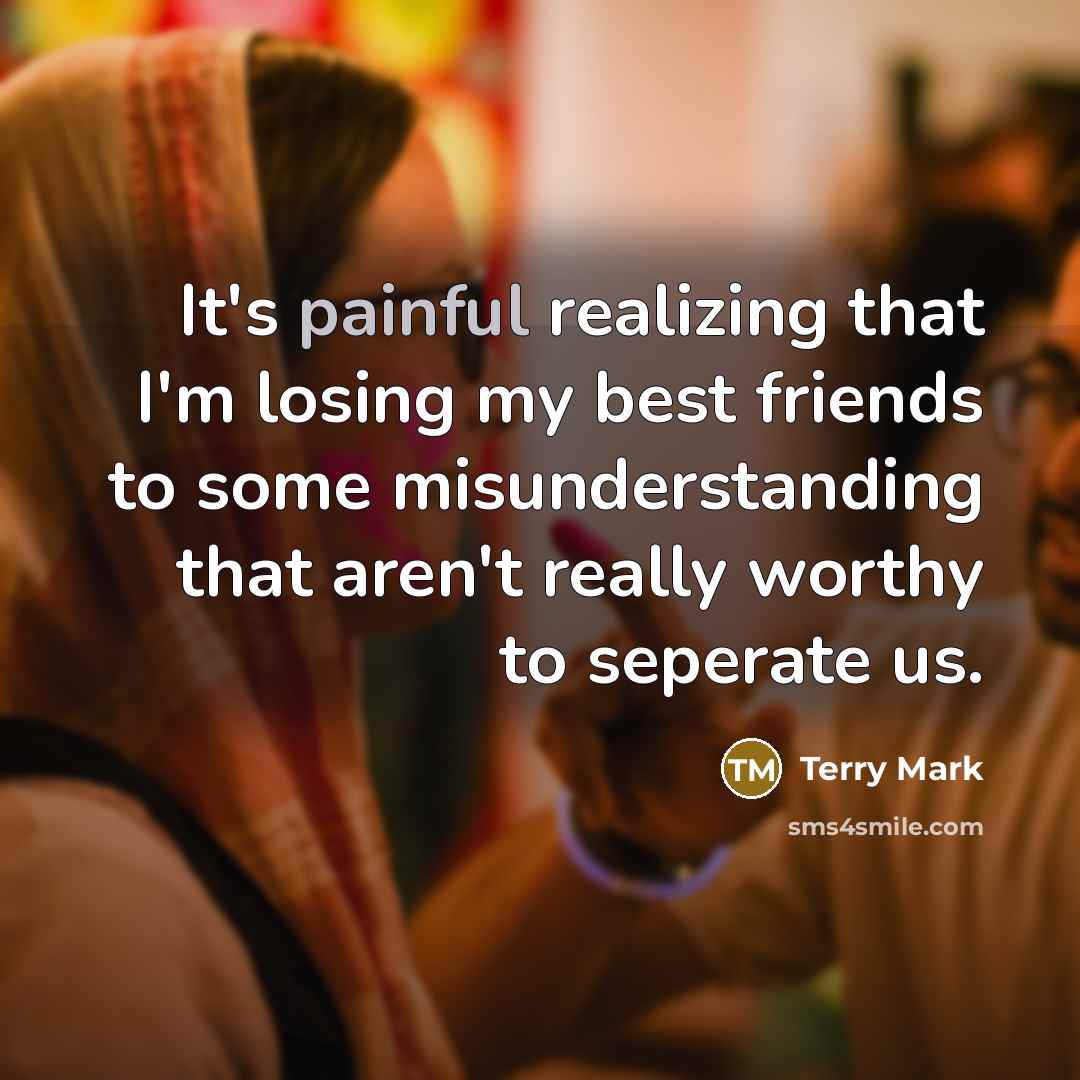 “It's painful realizing that I'm losing my best friends to…” quote by Terry Mark