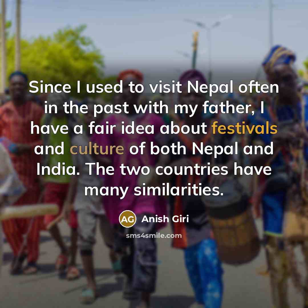 “Since I used to visit Nepal often in the past…” quote by Anish Giri