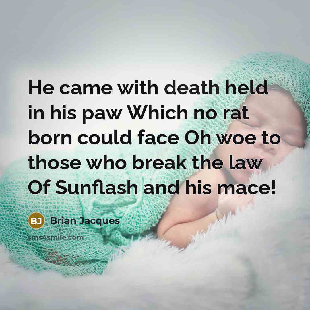 “He came with death held in his paw Which no…” quote by Brian Jacques