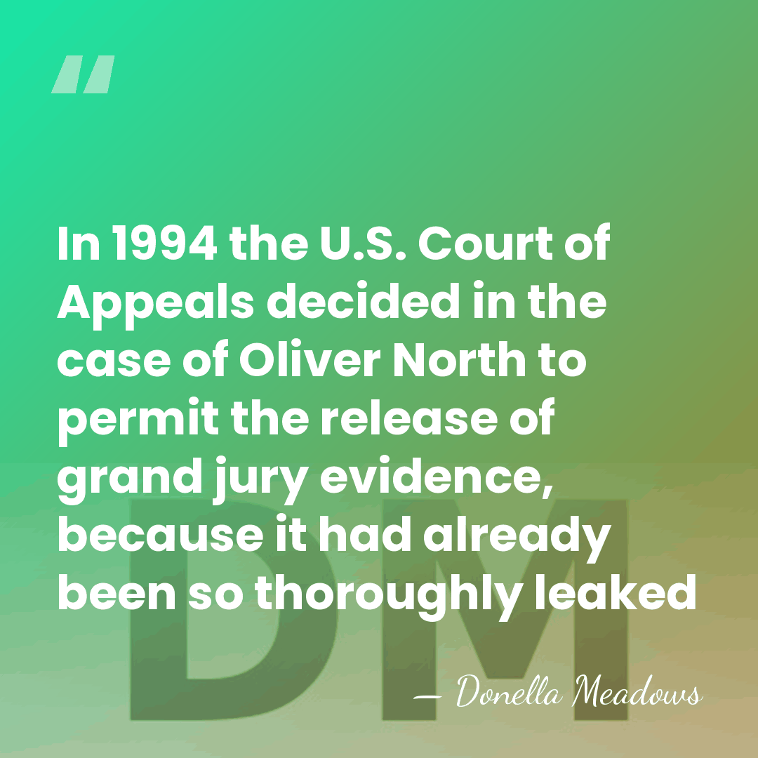 In 1994 the U.S. Court of Appeals decided in the case of&hellip; - Donella Meadows
