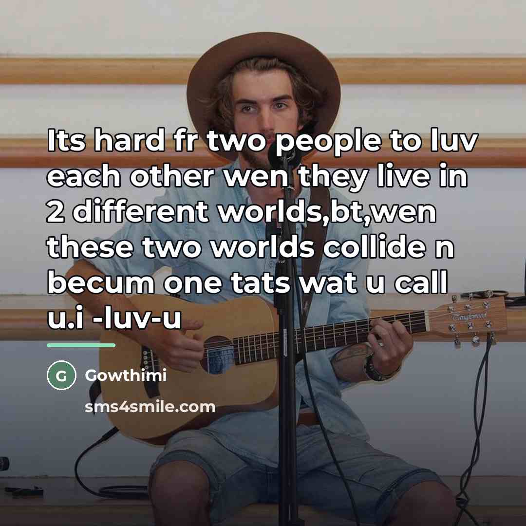 “Its hard fr two people to luv each other wen…” quote by Gowthimi