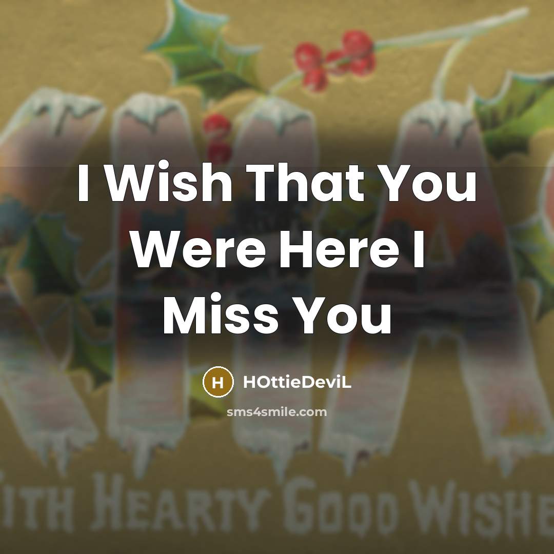 “I Wish That You Were Here I Miss You…” quote by HOttieDeviL