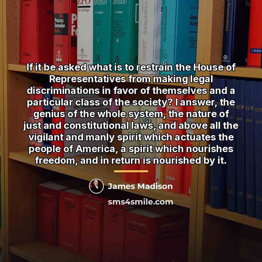 “If it be asked what is to restrain the House…” quote by James Madison