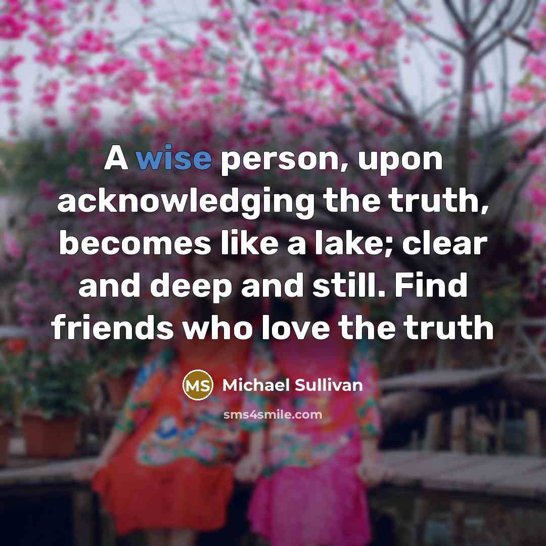 “A wise person, upon acknowledging the truth, becomes like a…” quote by Michael Sullivan