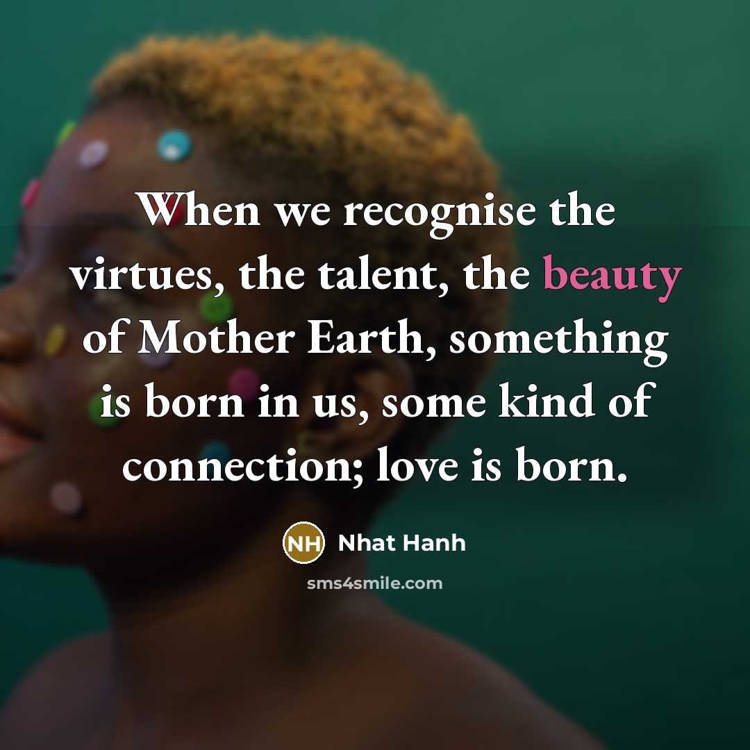 “When we recognise the virtues, the talent, the beauty of…” quote by Nhat Hanh