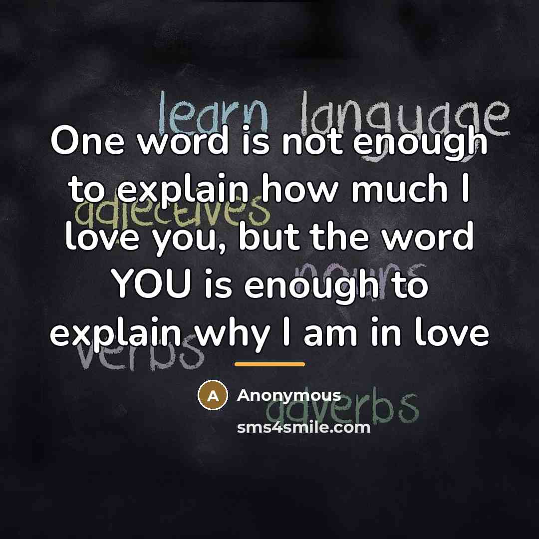 “One word is not enough to explain how much I…” quote by Anonymous