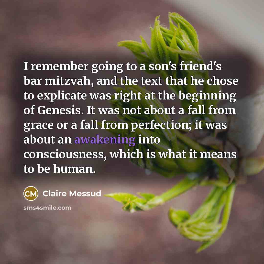 “I remember going to a son's friend's bar mitzvah, and…” quote by Claire Messud