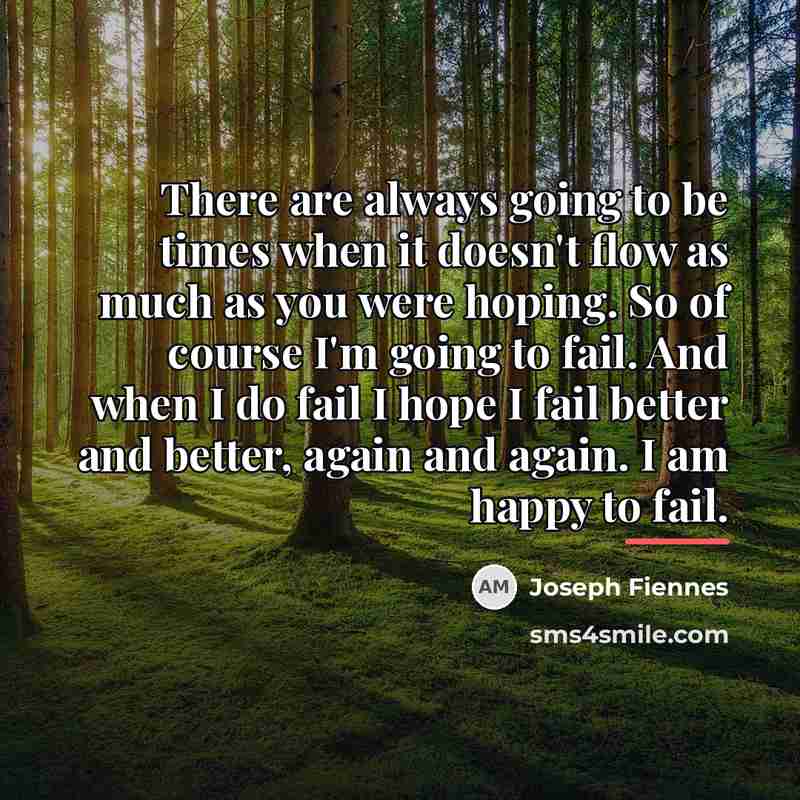 “There are always going to be times when it doesn't…” quote by Joseph Fiennes
