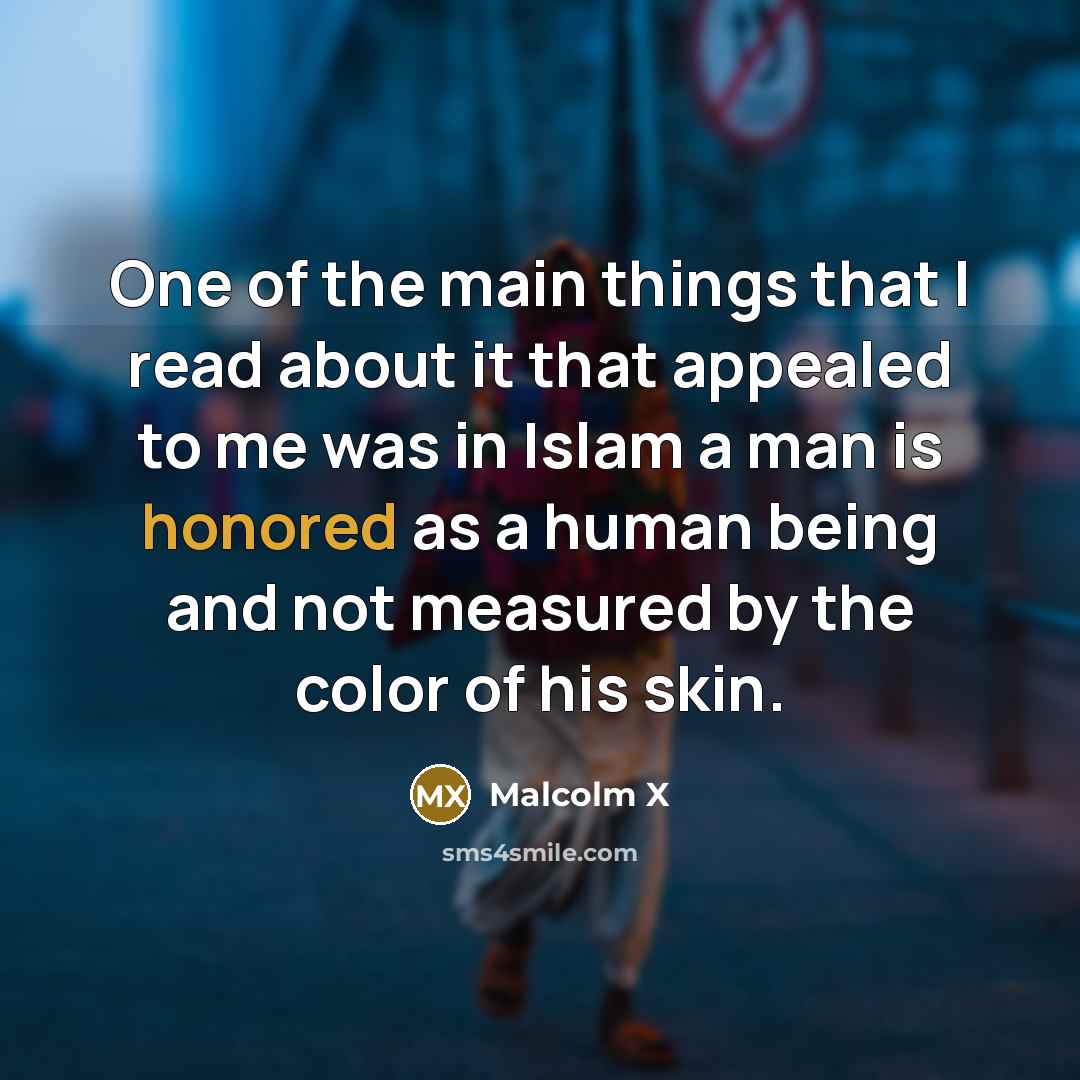 “One of the main things that I read about it…” quote by Malcolm X