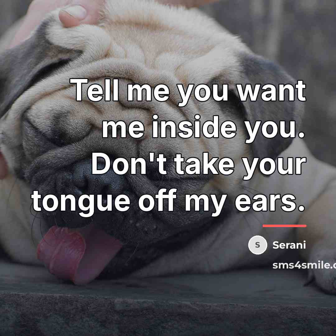 “Tell me you want me inside you. Don't take your…” quote by Serani