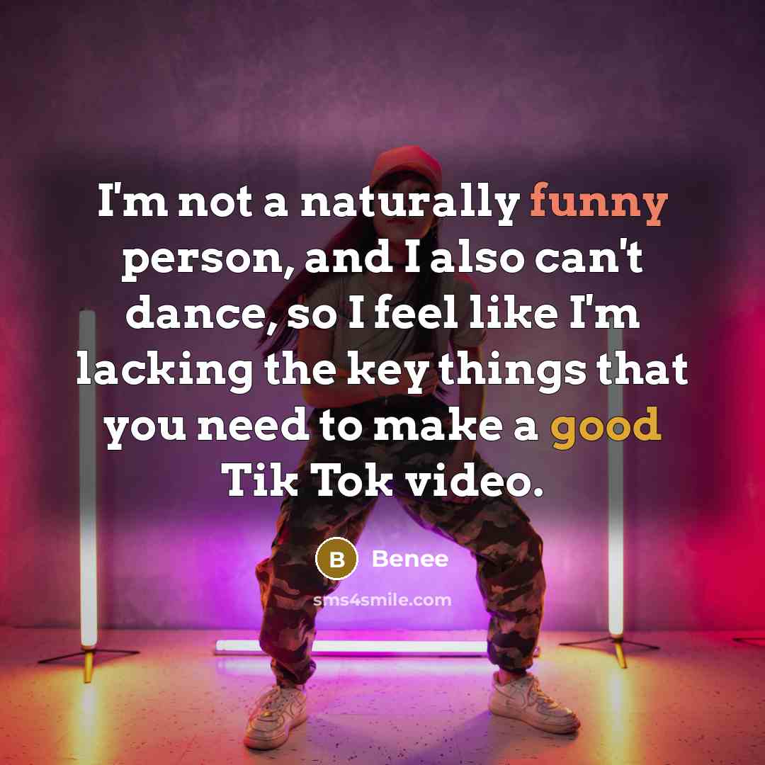 “I'm not a naturally funny person, and I also can't…” quote by Benee