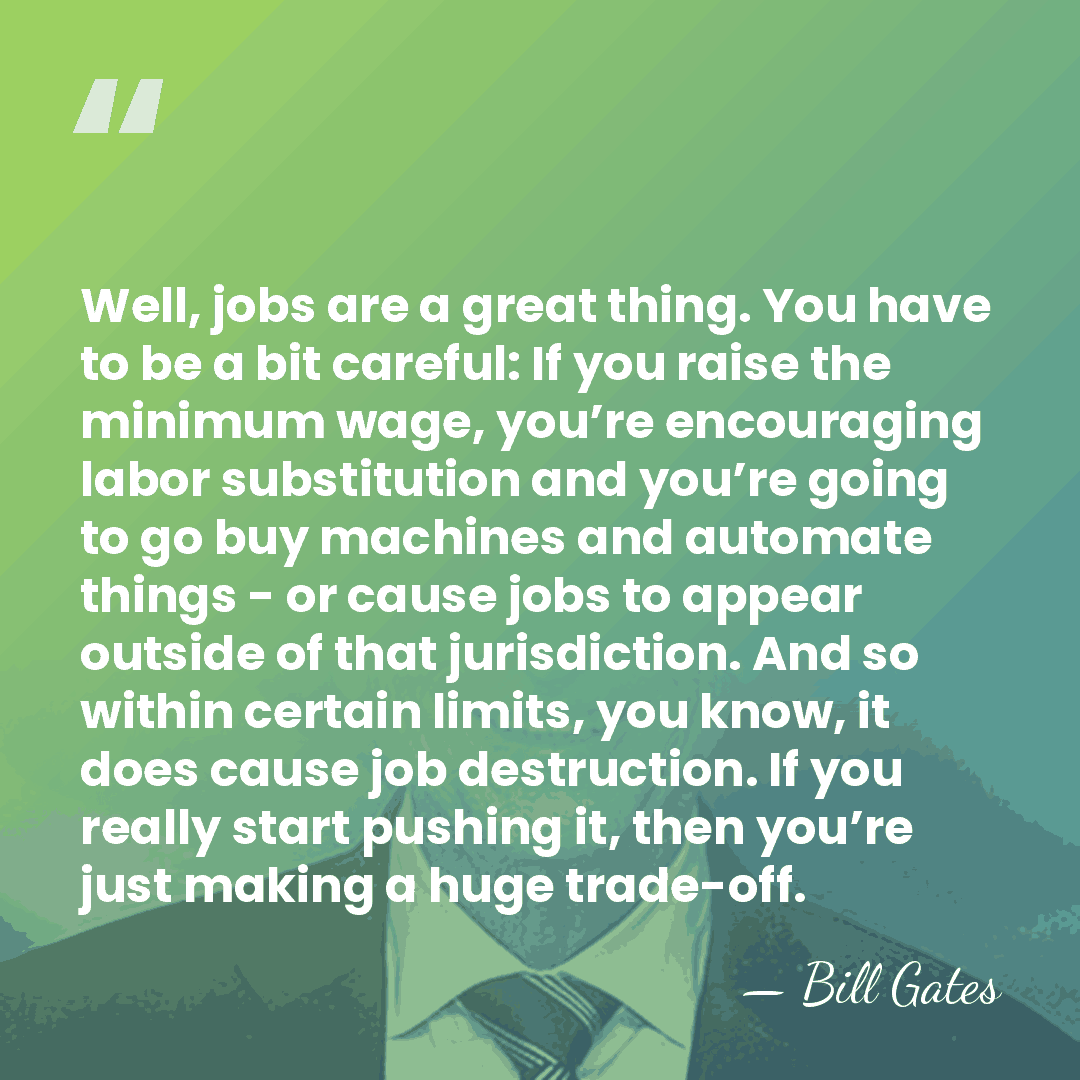 Well, jobs are a great thing. You have to be a bit&hellip; - Bill Gates