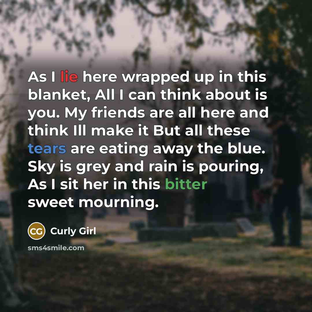 “As I lie here wrapped up in this blanket, All…” quote by Curly Girl