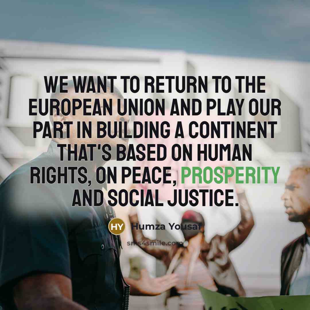 “We want to return to the European Union and play…” quote by Humza Yousaf