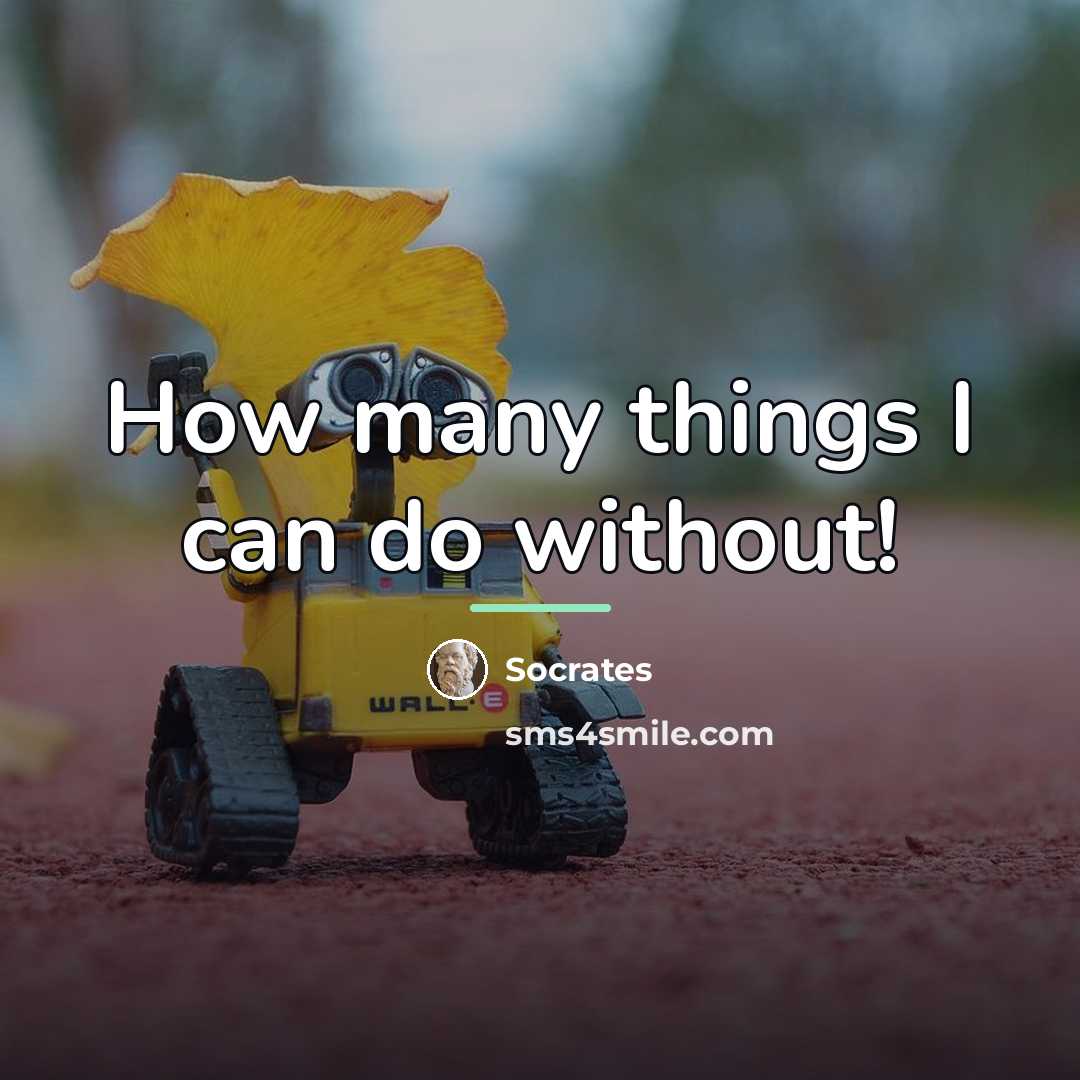 “How many things I can do without!…” quote by Socrates