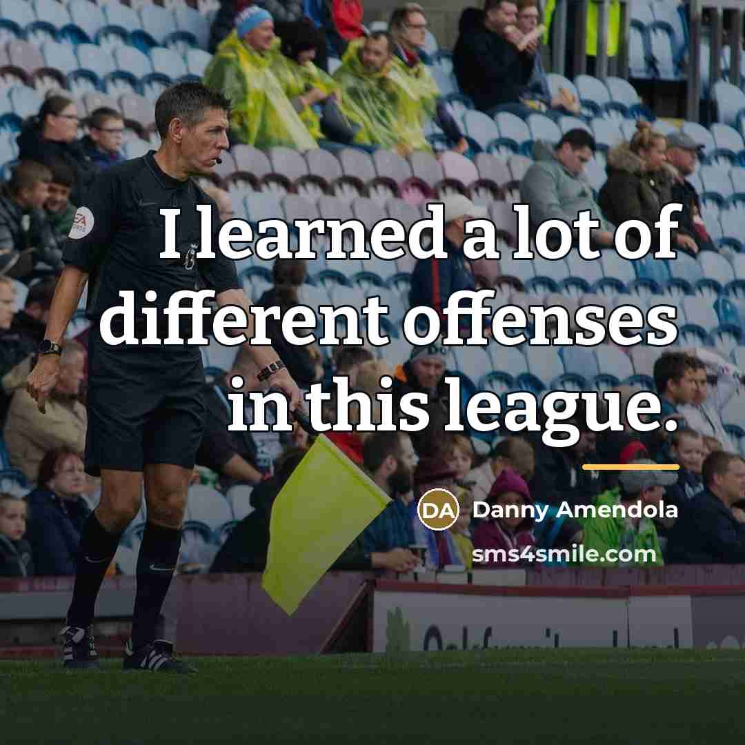 “I learned a lot of different offenses in this league.…” quote by Danny Amendola