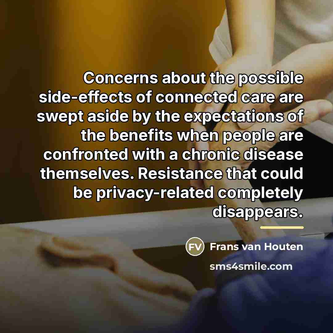 “Concerns about the possible side-effects of connected care are swept…” quote by Frans van Houten