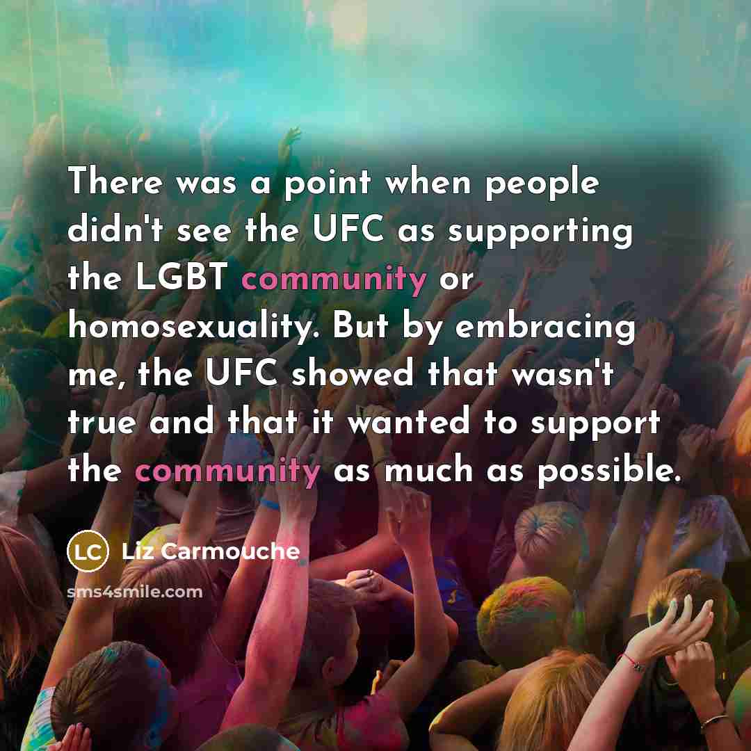 “There was a point when people didn't see the UFC…” quote by Liz Carmouche