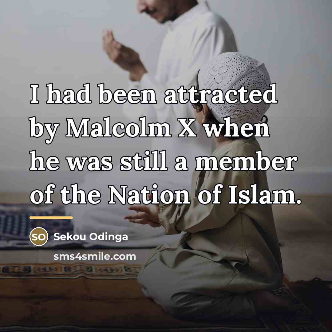 “I had been attracted by Malcolm X when he was…” quote by Sekou Odinga