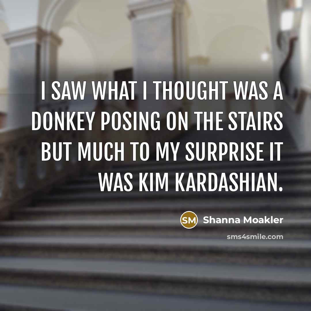 “I saw what I thought was a donkey posing on…” quote by Shanna Moakler
