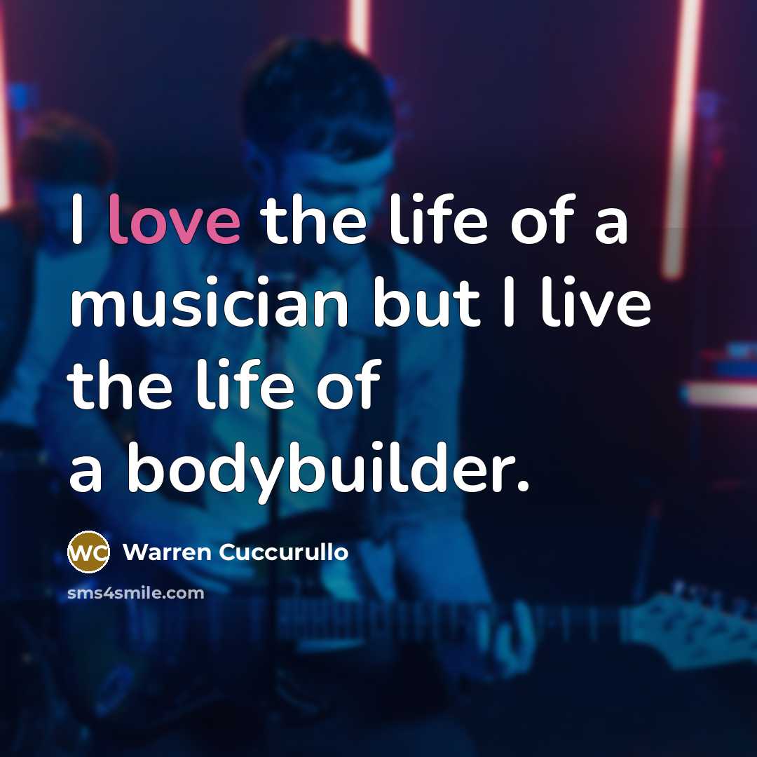 “I love the life of a musician but I live…” quote by Warren Cuccurullo
