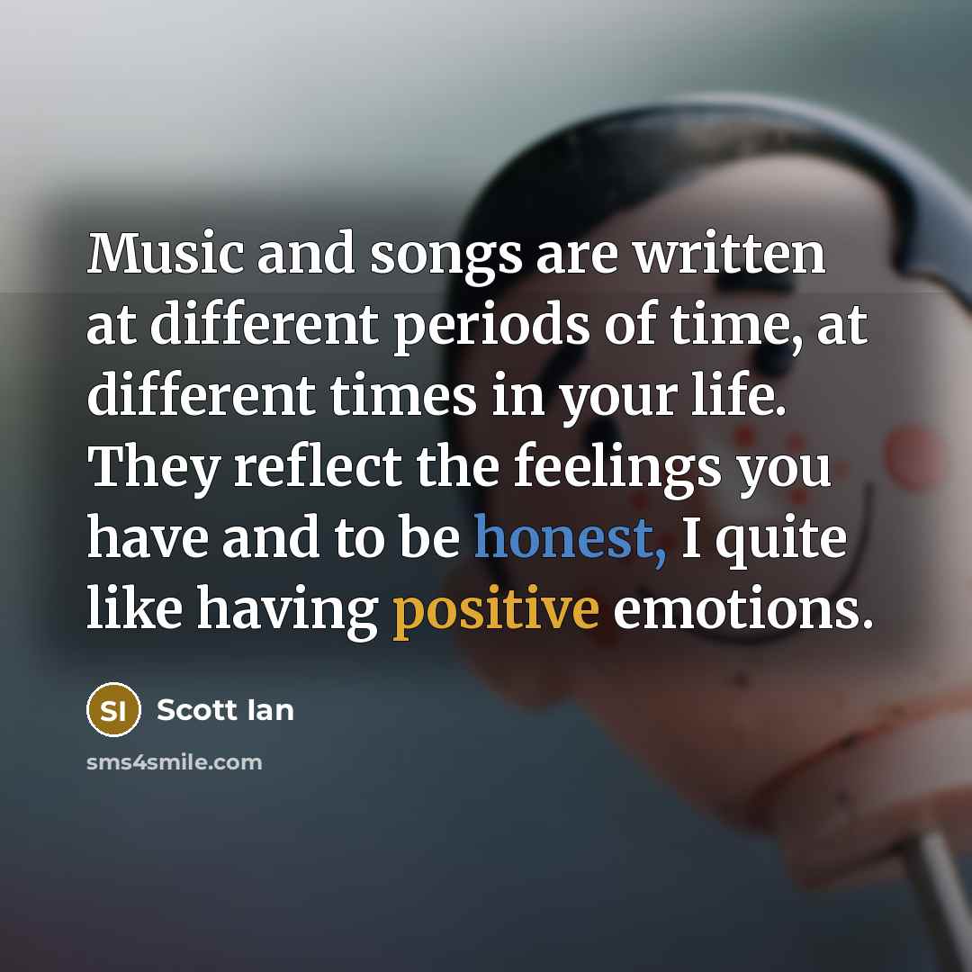 “Music and songs are written at different periods of time,…” quote by Scott Ian