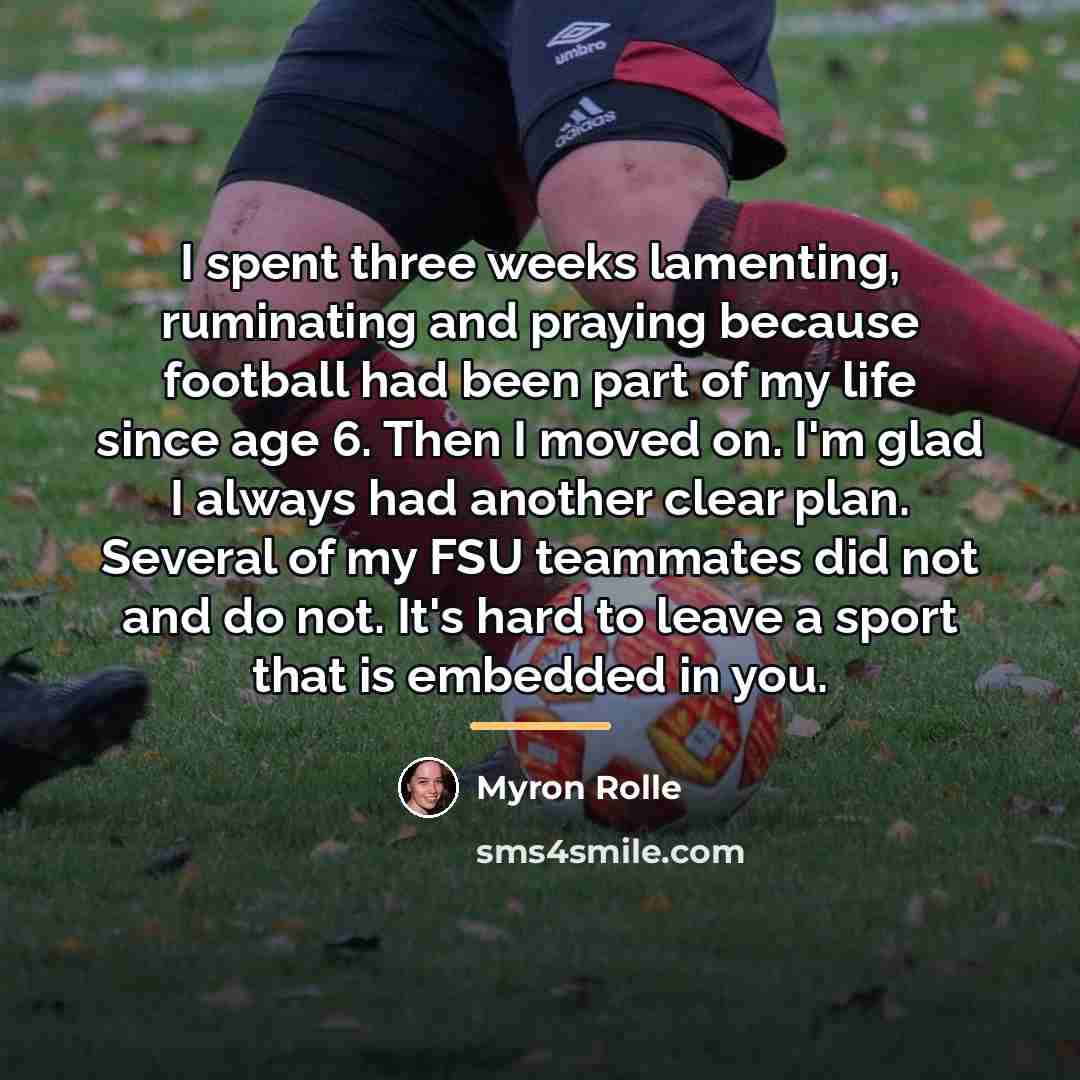 “I spent three weeks lamenting, ruminating and praying because football…” quote by Myron Rolle