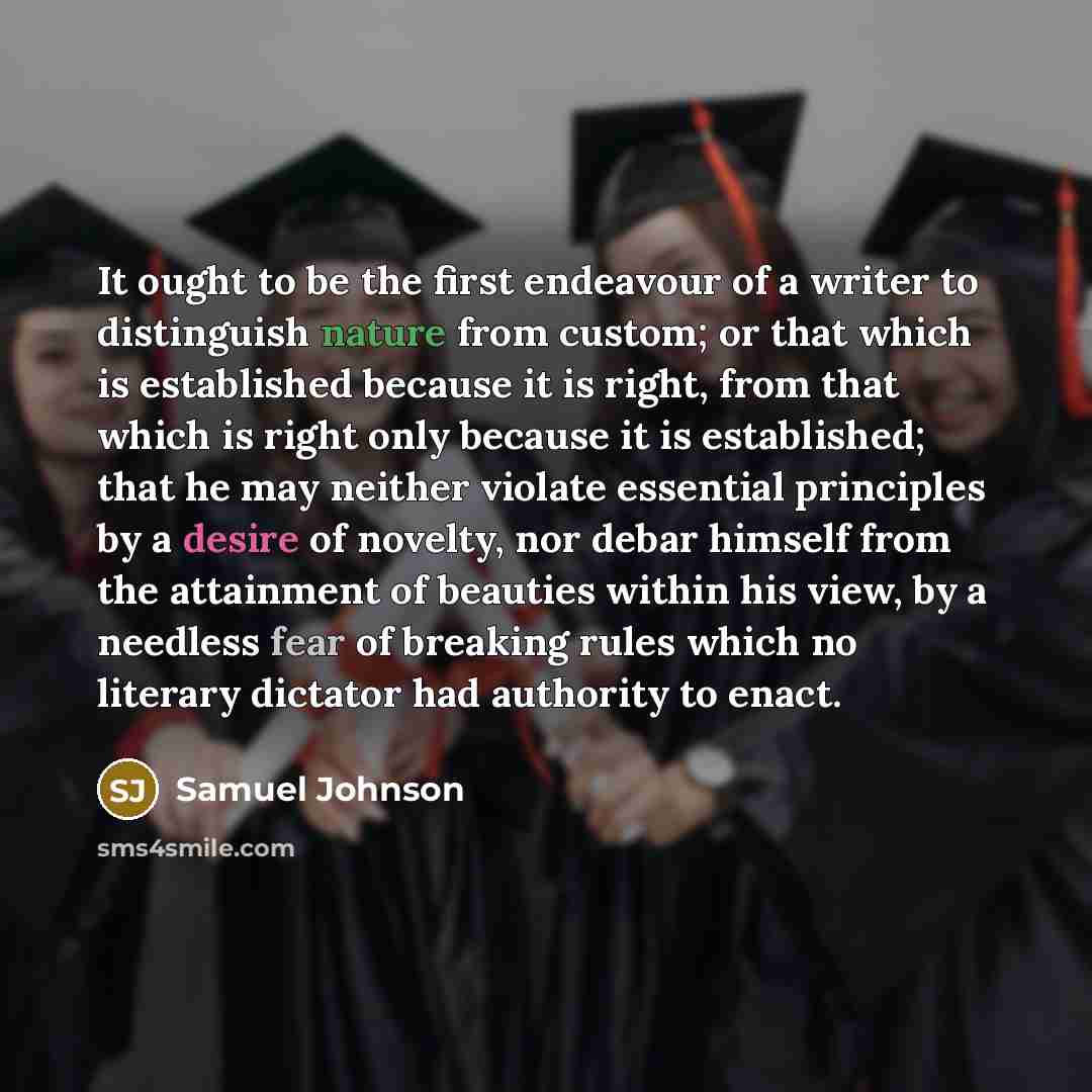 “It ought to be the first endeavour of a writer…” quote by Samuel Johnson