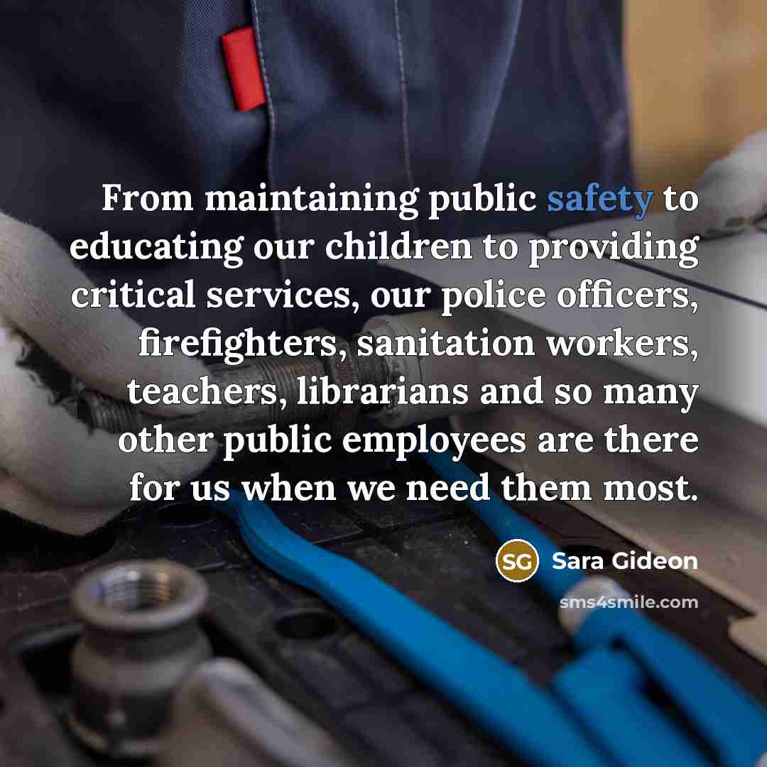 “From maintaining public safety to educating our children to providing…” quote by Sara Gideon
