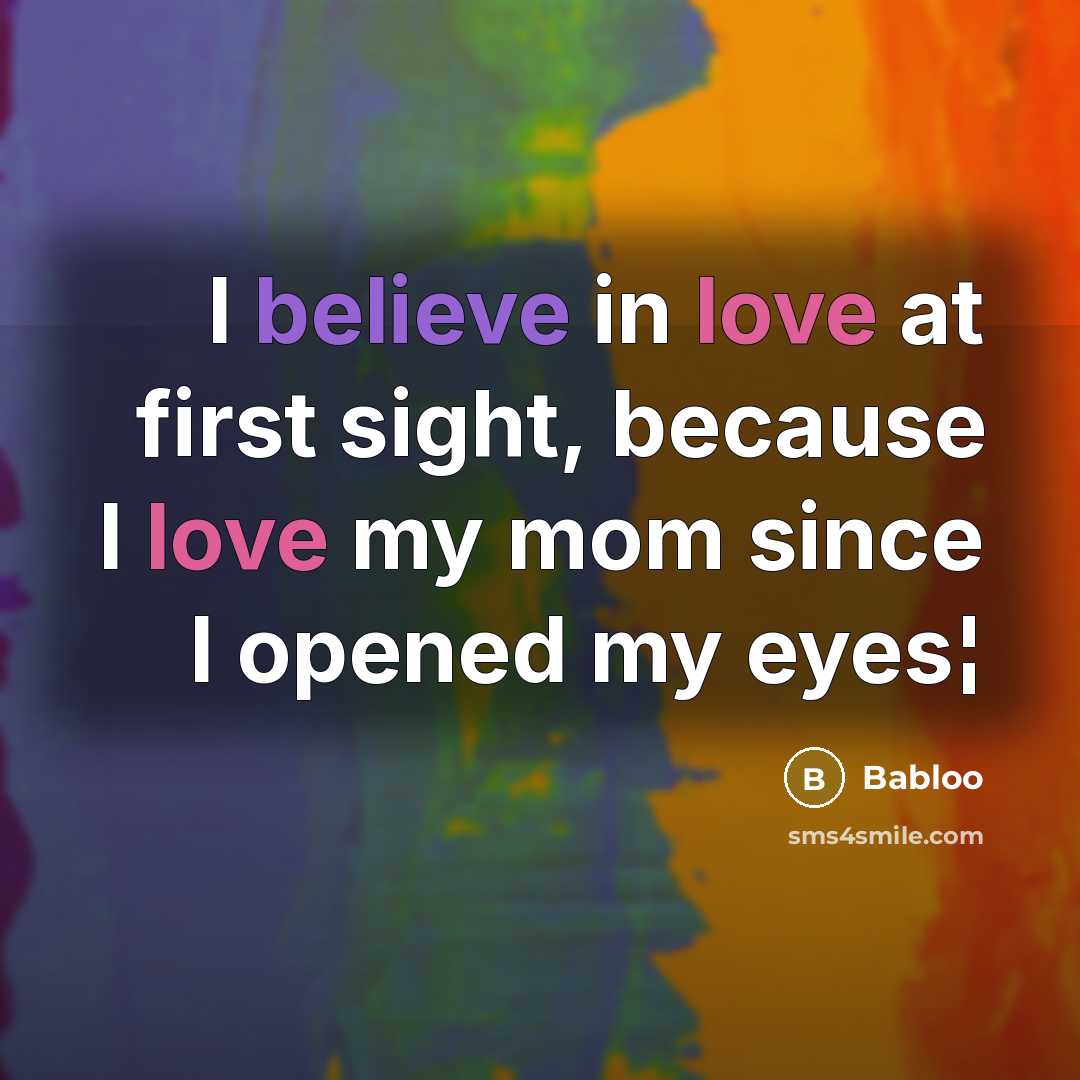 “I believe in love at first sight, because I love…” quote by Babloo