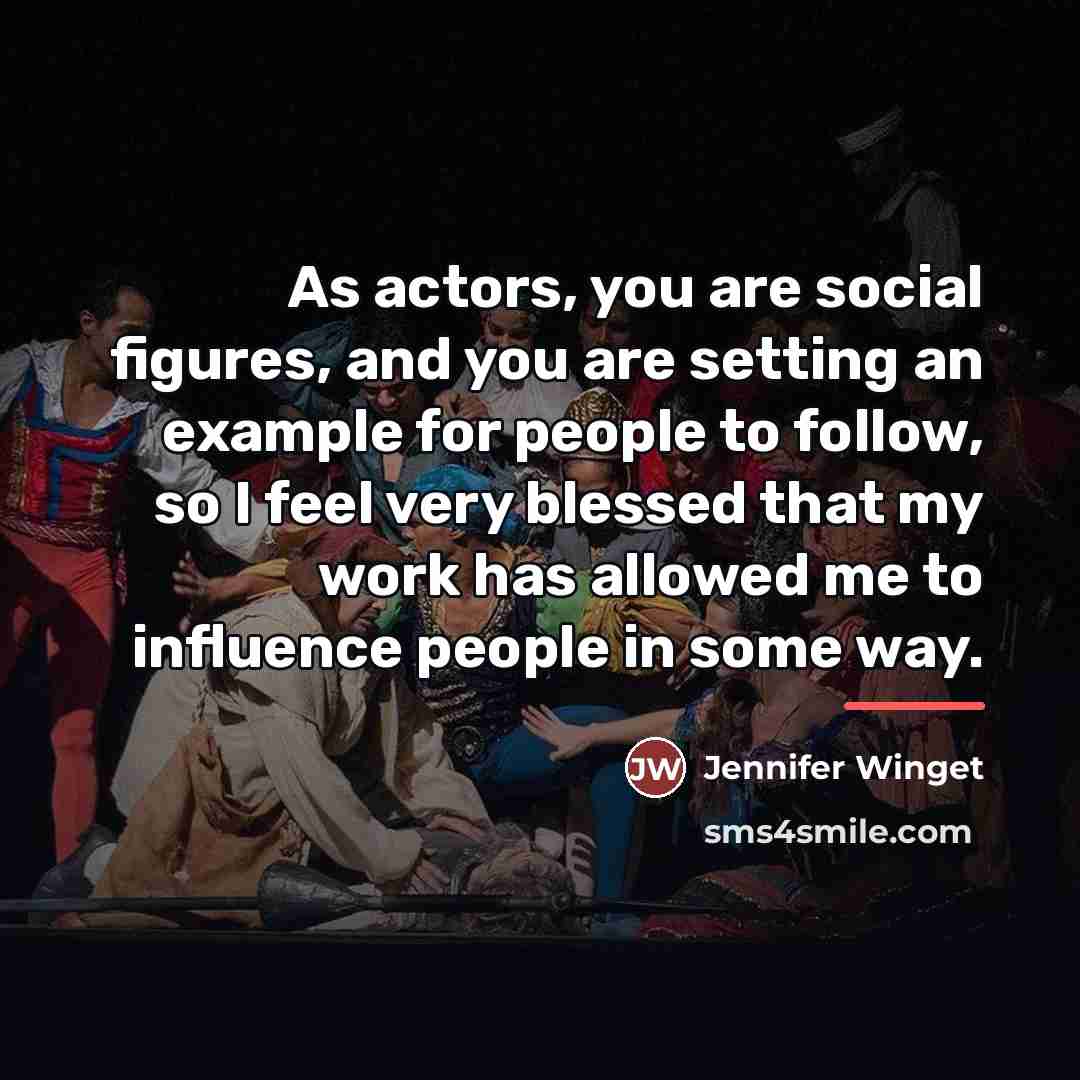 “As actors, you are social figures, and you are setting…” quote by Jennifer Winget