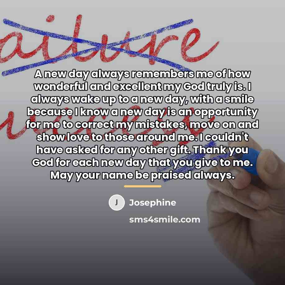 “A new day always remembers me of how wonderful and…” quote by Josephine