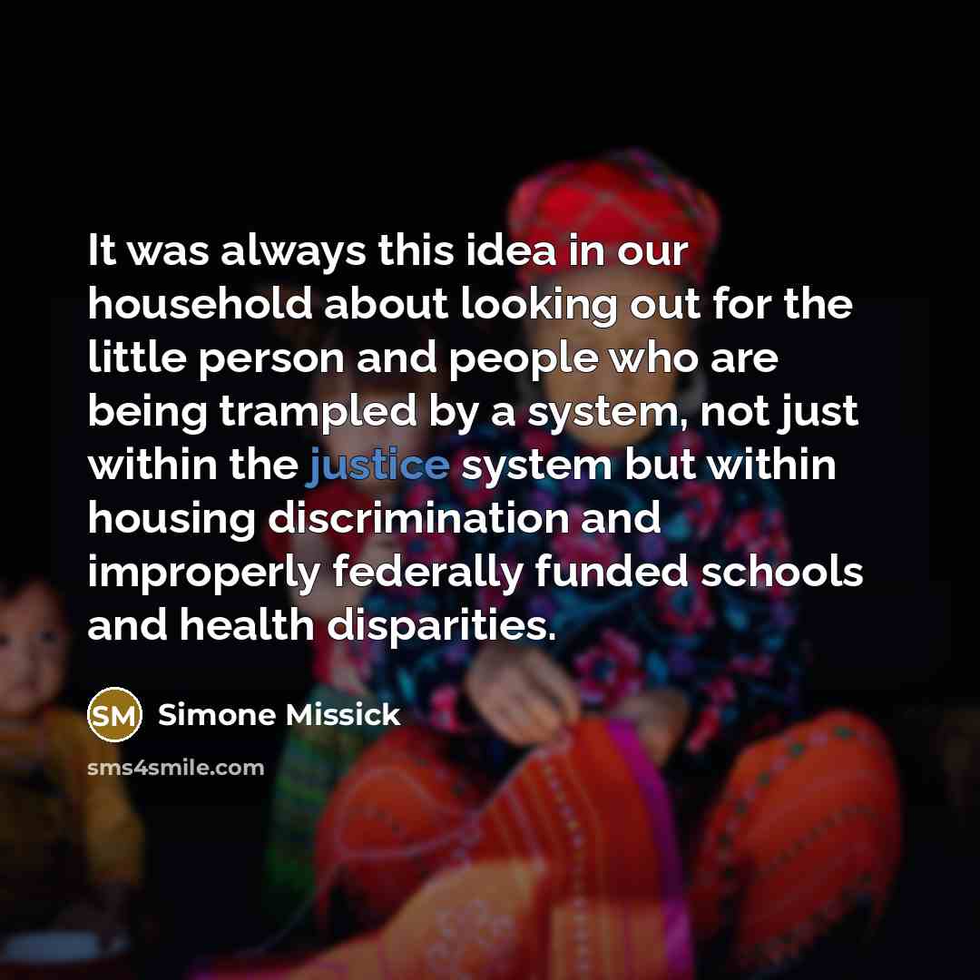 “It was always this idea in our household about looking…” quote by Simone Missick