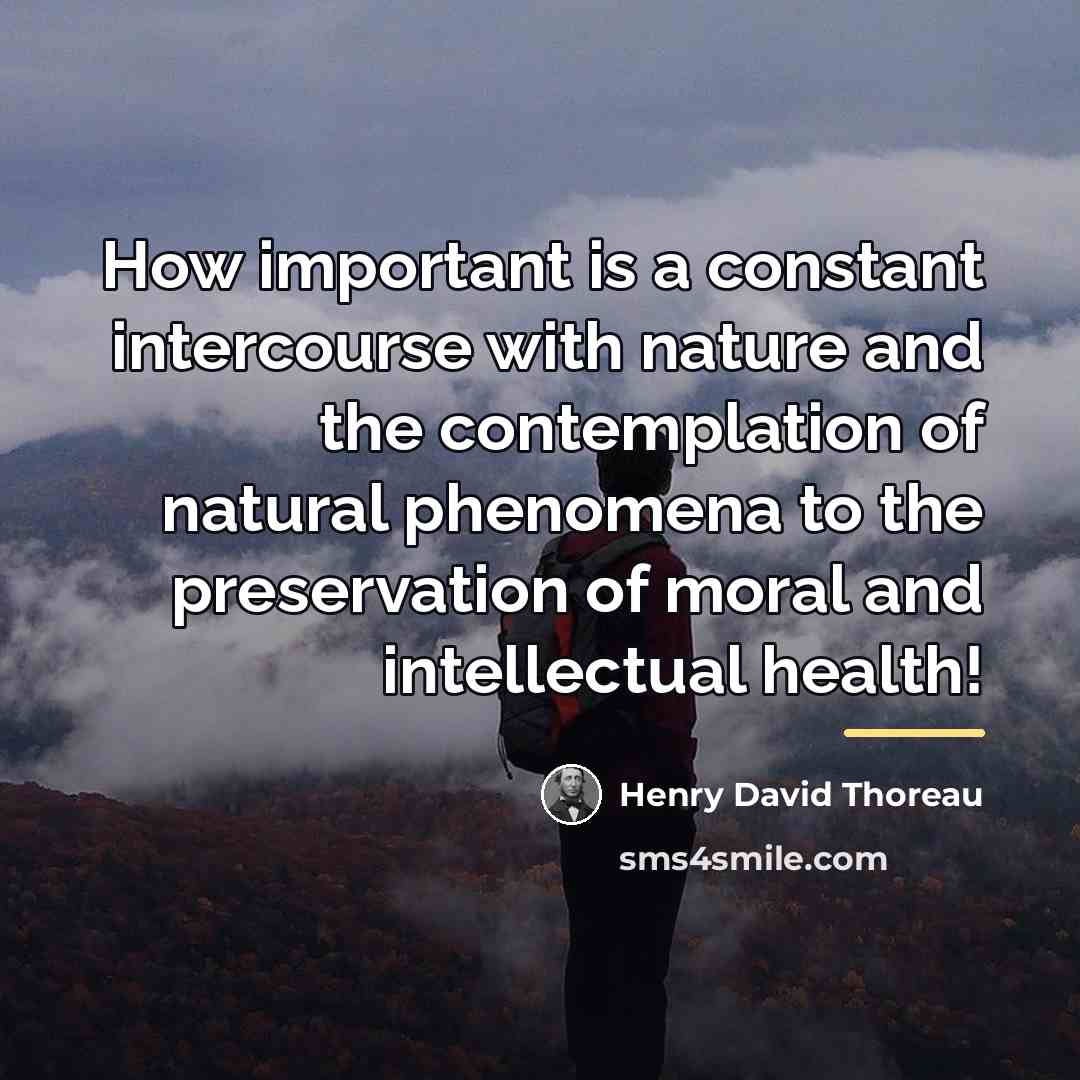 “How important is a constant intercourse with nature and the…” quote by Henry David Thoreau