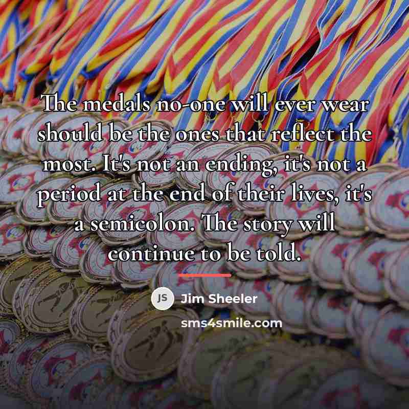 “The medals no-one will ever wear should be the ones…” quote by Jim Sheeler