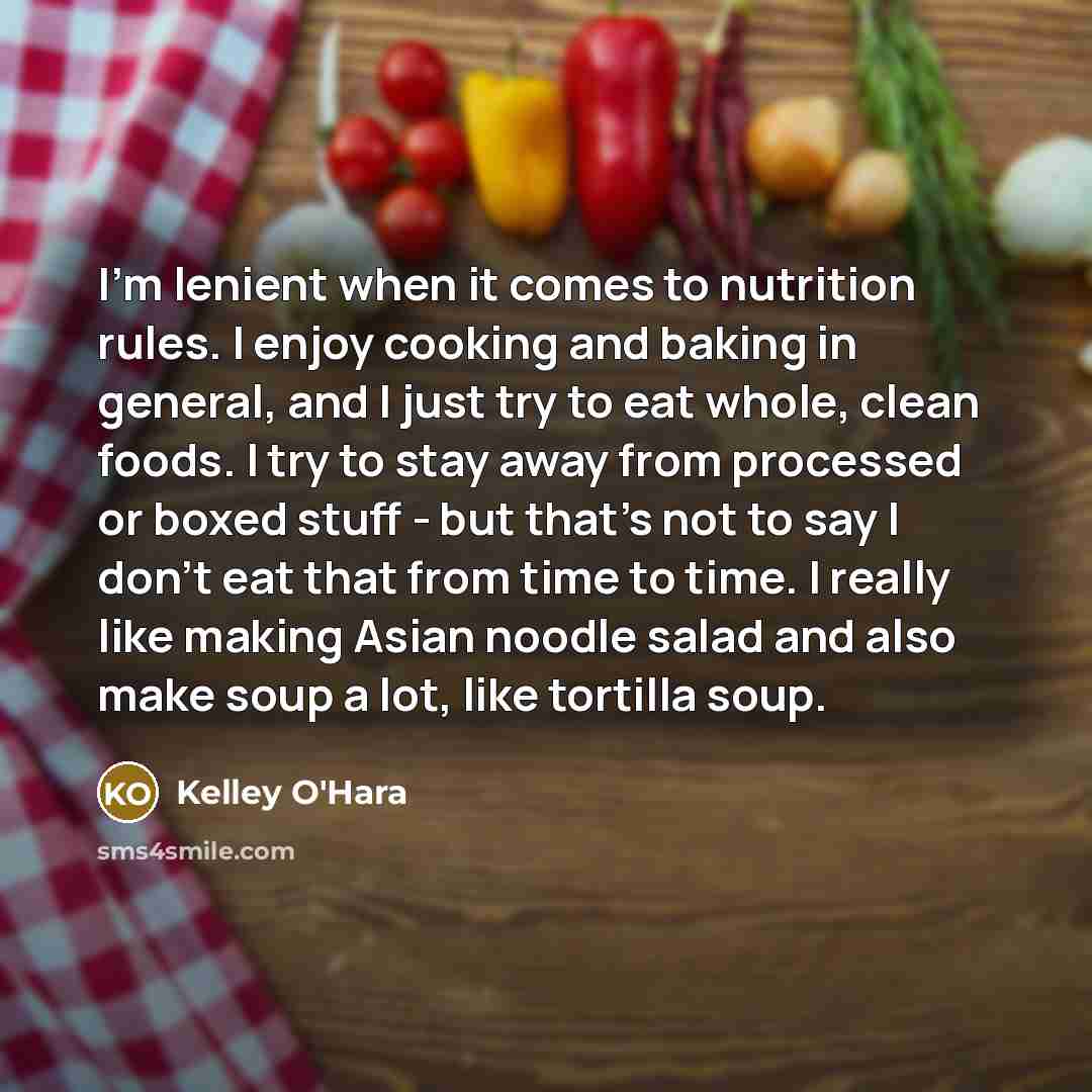 “I'm lenient when it comes to nutrition rules. I enjoy…” quote by Kelley O'Hara