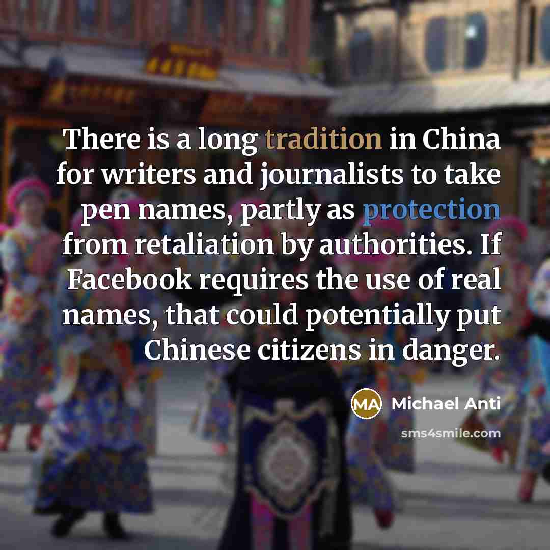 “There is a long tradition in China for writers and…” quote by Michael Anti