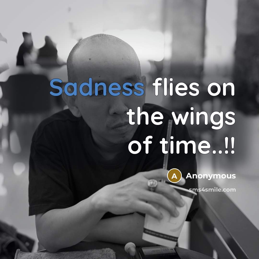 “Sadness flies on the wings of time..!!…” quote by Anonymous