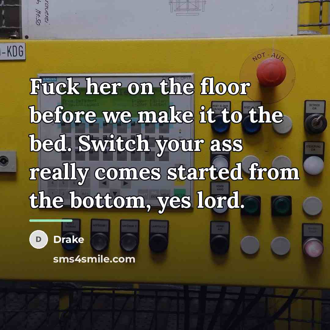 “Fuck her on the floor before we make it to…” quote by Drake