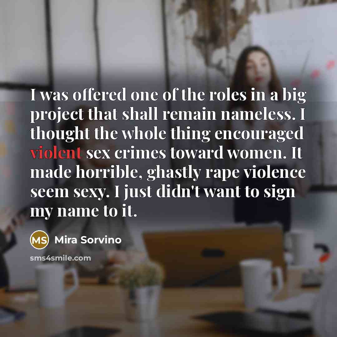 “I was offered one of the roles in a big…” quote by Mira Sorvino