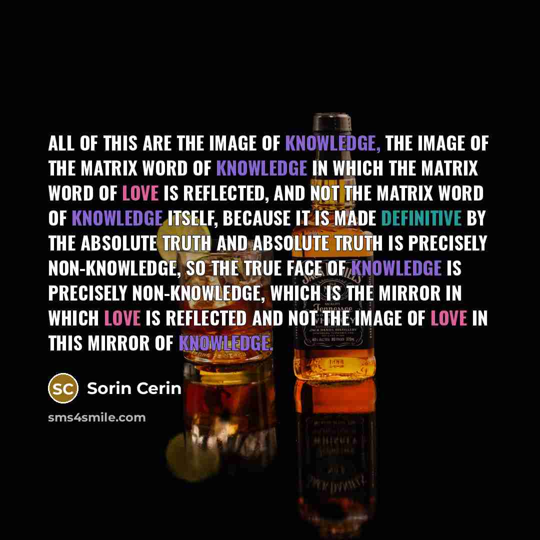 “All of this are the image of Knowledge, the image…” quote by Sorin Cerin