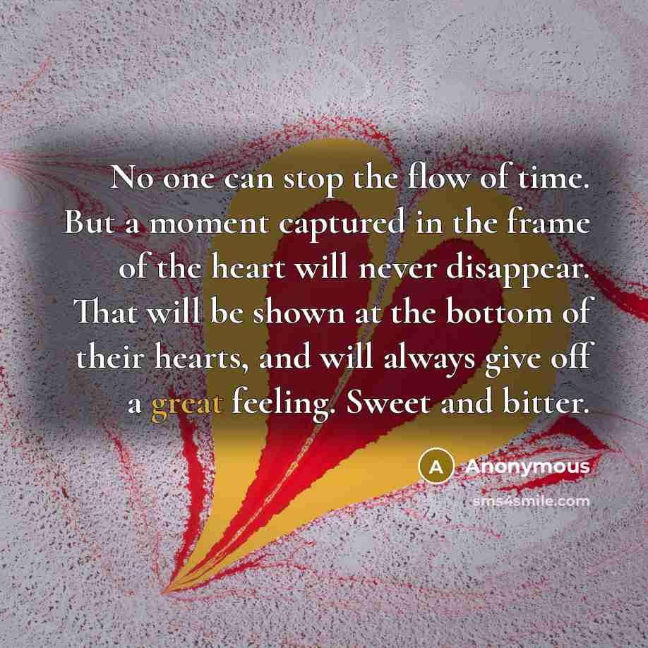 “No one can stop the flow of time. But a…” quote by Anonymous