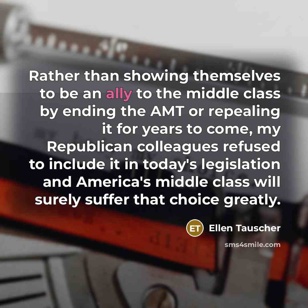 “Rather than showing themselves to be an ally to the…” quote by Ellen Tauscher